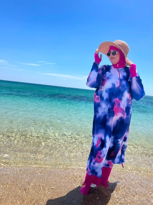 Zahra Burkini élégant Blue  4 pièces